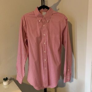 Brooks Brothers Gingham Long Sleeve Shirt - Red